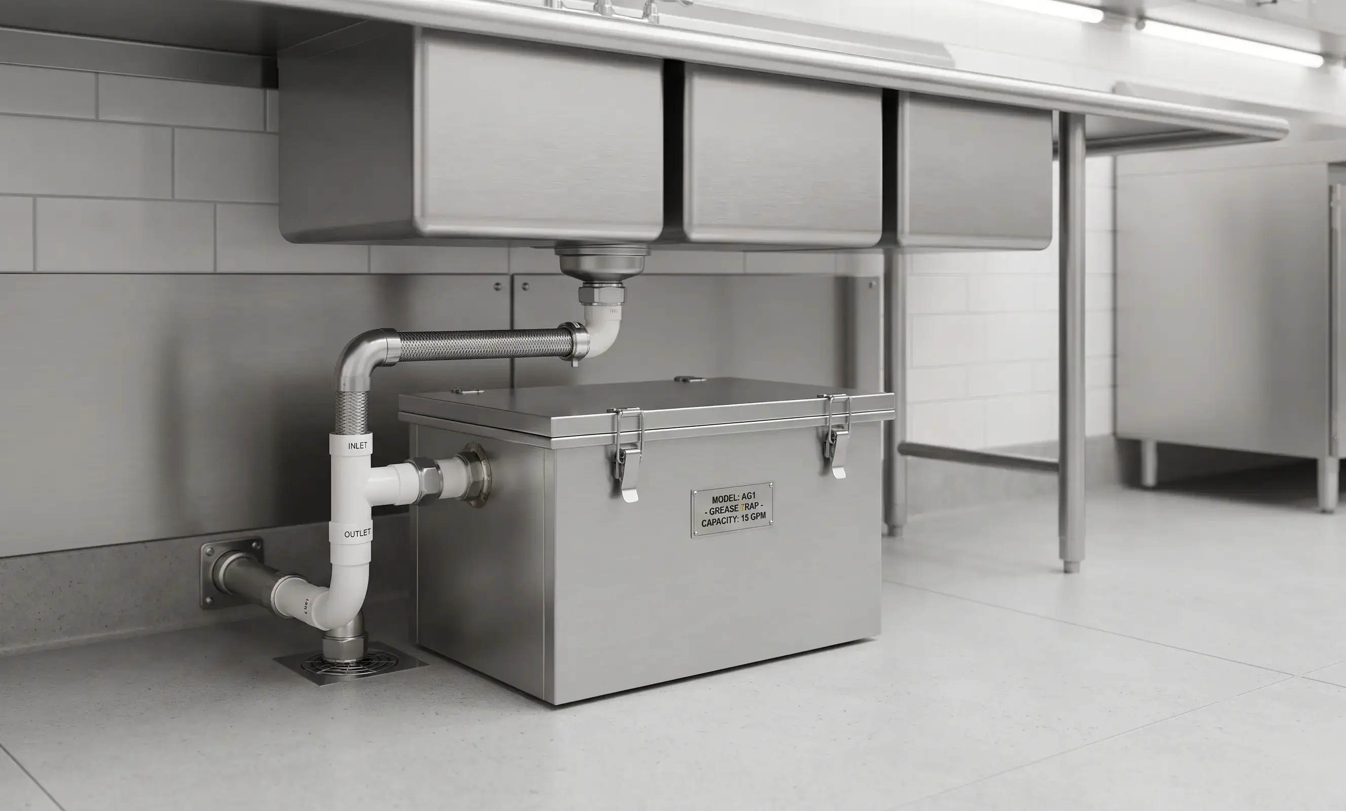 Grease Trap AG1 commercial kitchen unit for fats oils and grease separation